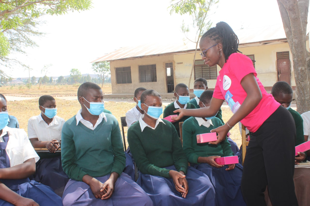 Girls taking part in a learning activity